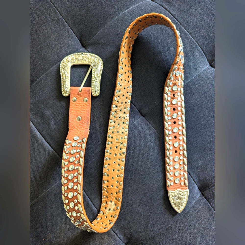 💙 NOCONA 💙 Studded Rhinestone Western / Cowboy Belt